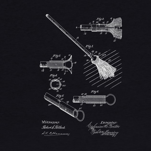 Mop Vintage Patent Hand Drawing by TheYoungDesigns